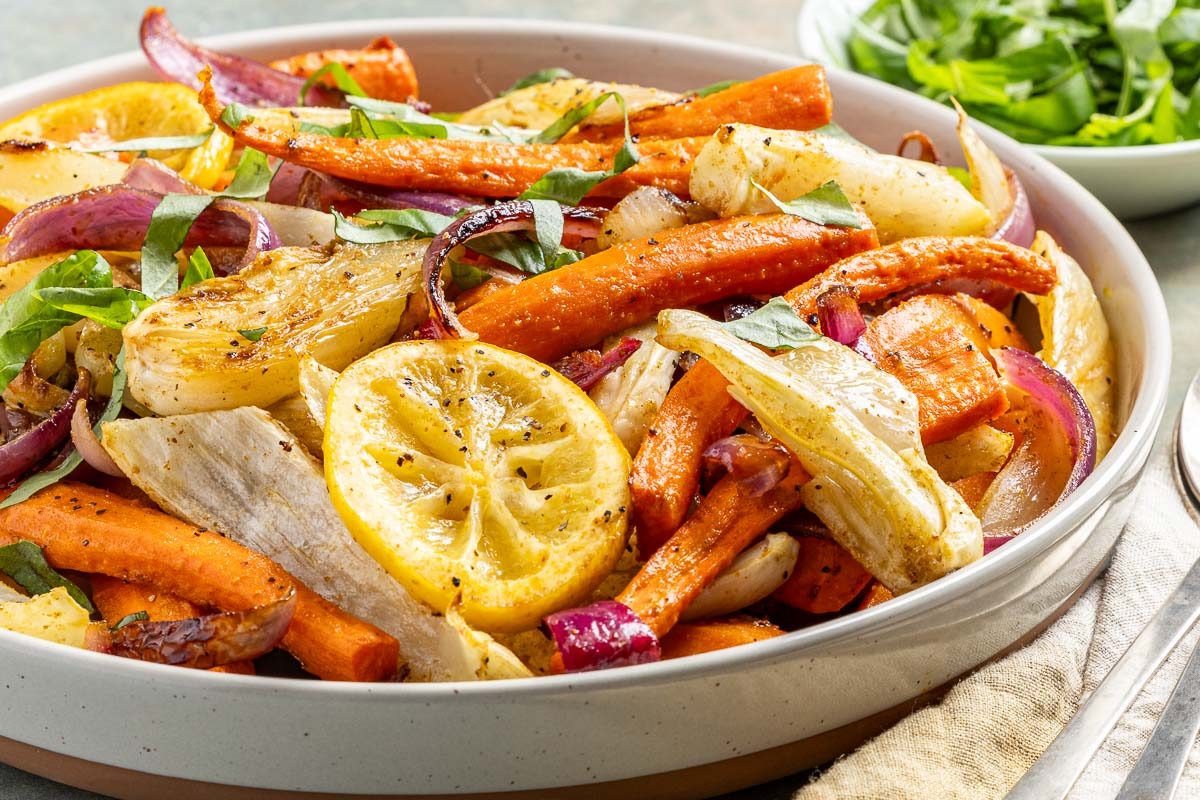 Taste of Home Roasted Fennel and Carrots photo of the finished recipe.