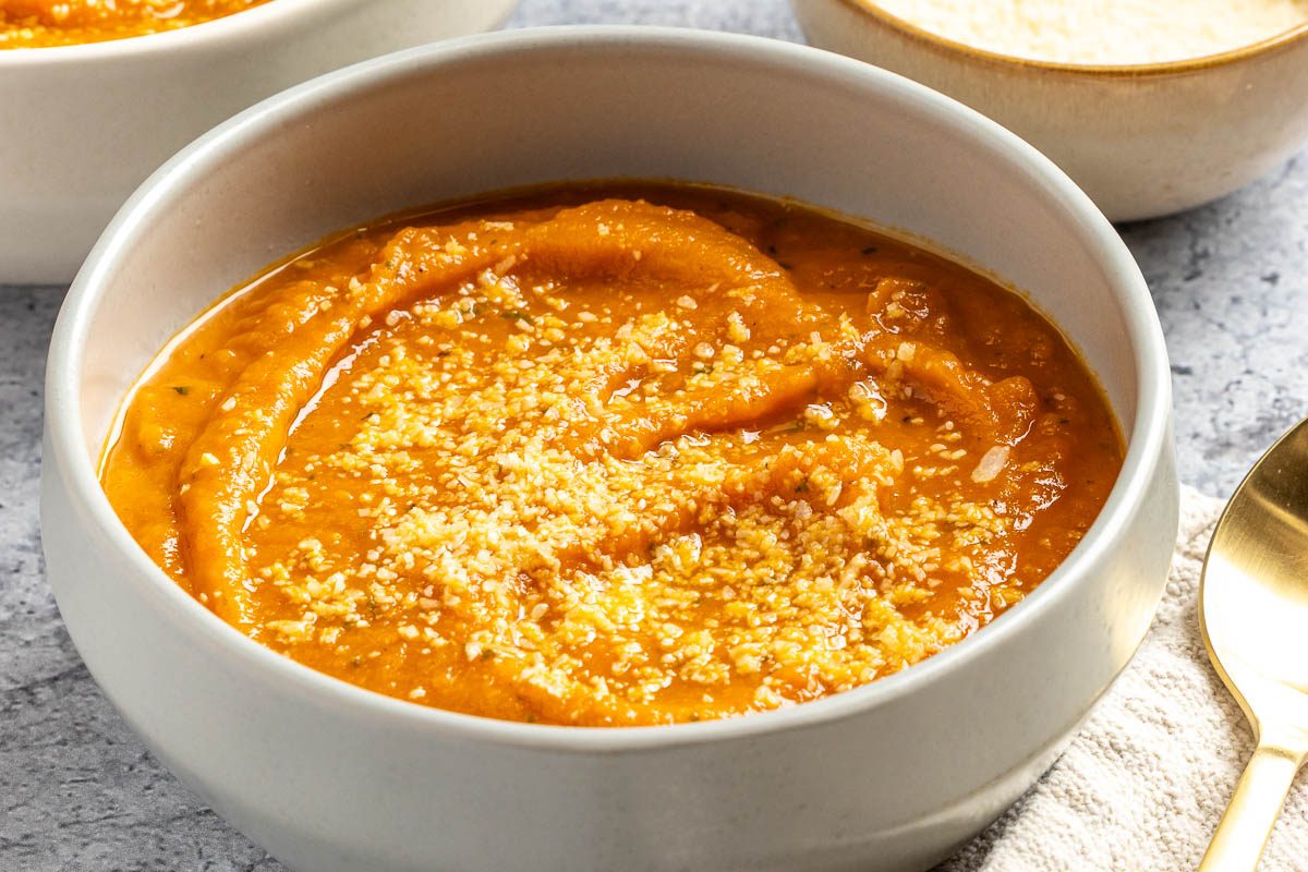 Taste of Home Roasted Vegetable Soup photo of the finished recipe.