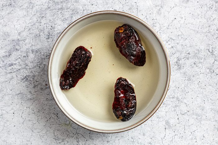 Taste of Home Salsa Morita photo of rehydrating the chiles.