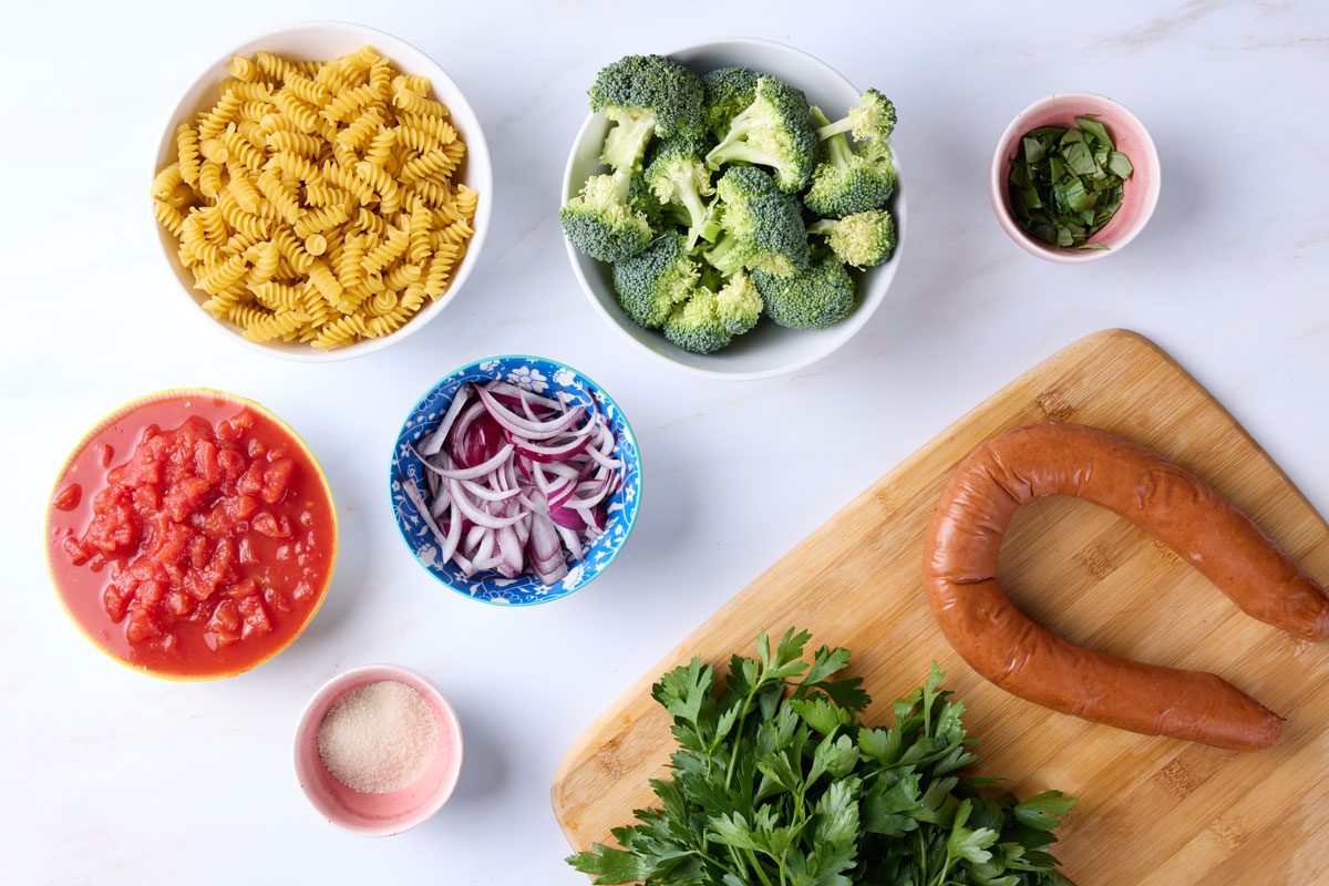 Sausage Broccoli Pasta ingredients