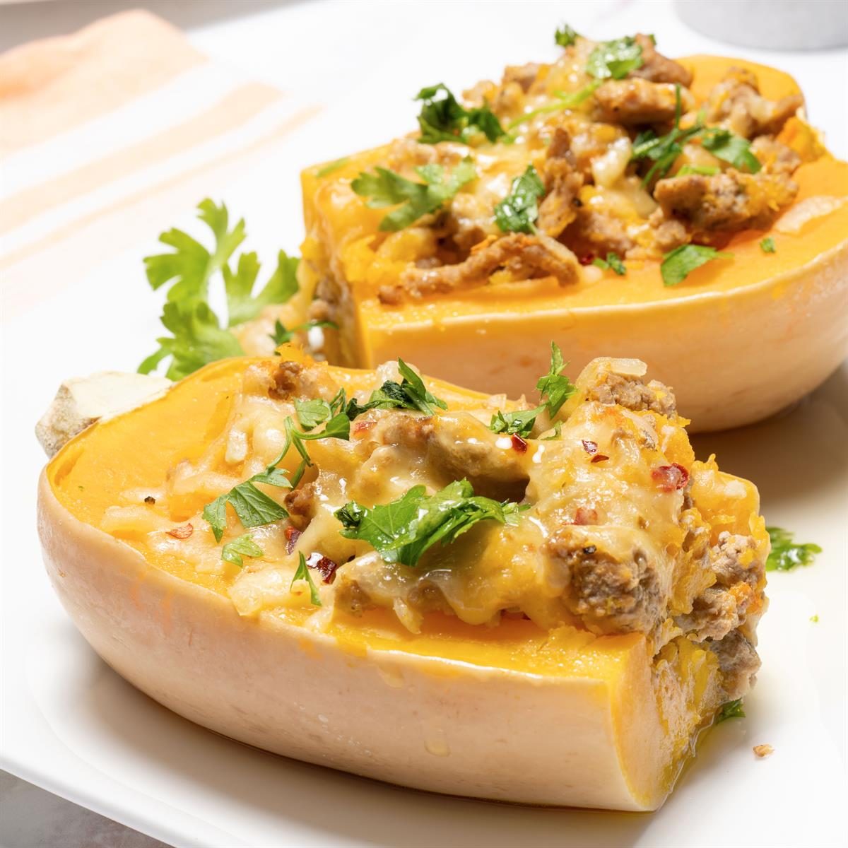 Sausage-Stuffed Butternut Squash