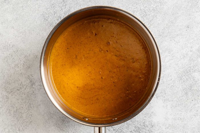 adding the remaining sauce ingredients.