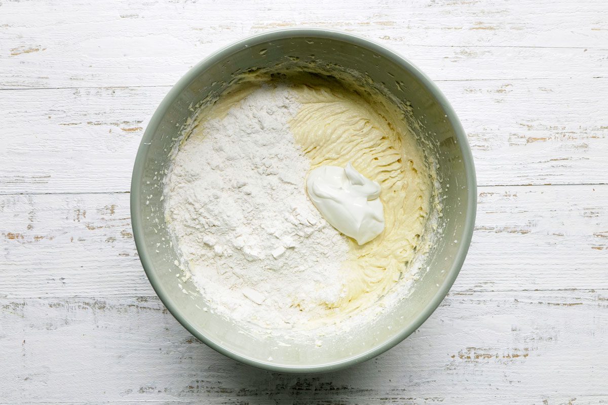 Add Flour Mixture, Alternating With Sour Cream,