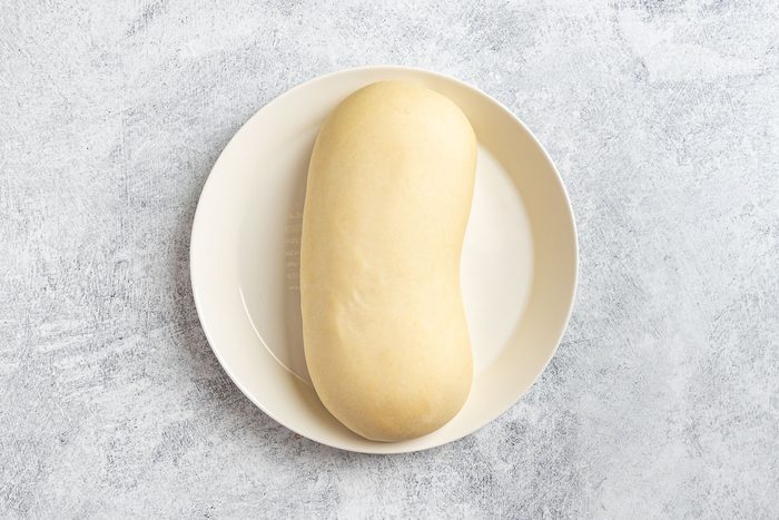 Taste of Home Spinach Bread photo of the thawed dough doubled in size.