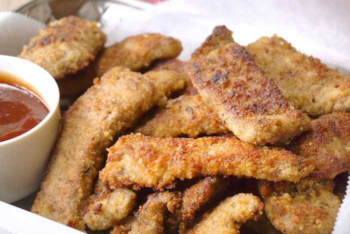 close up of steak fingers