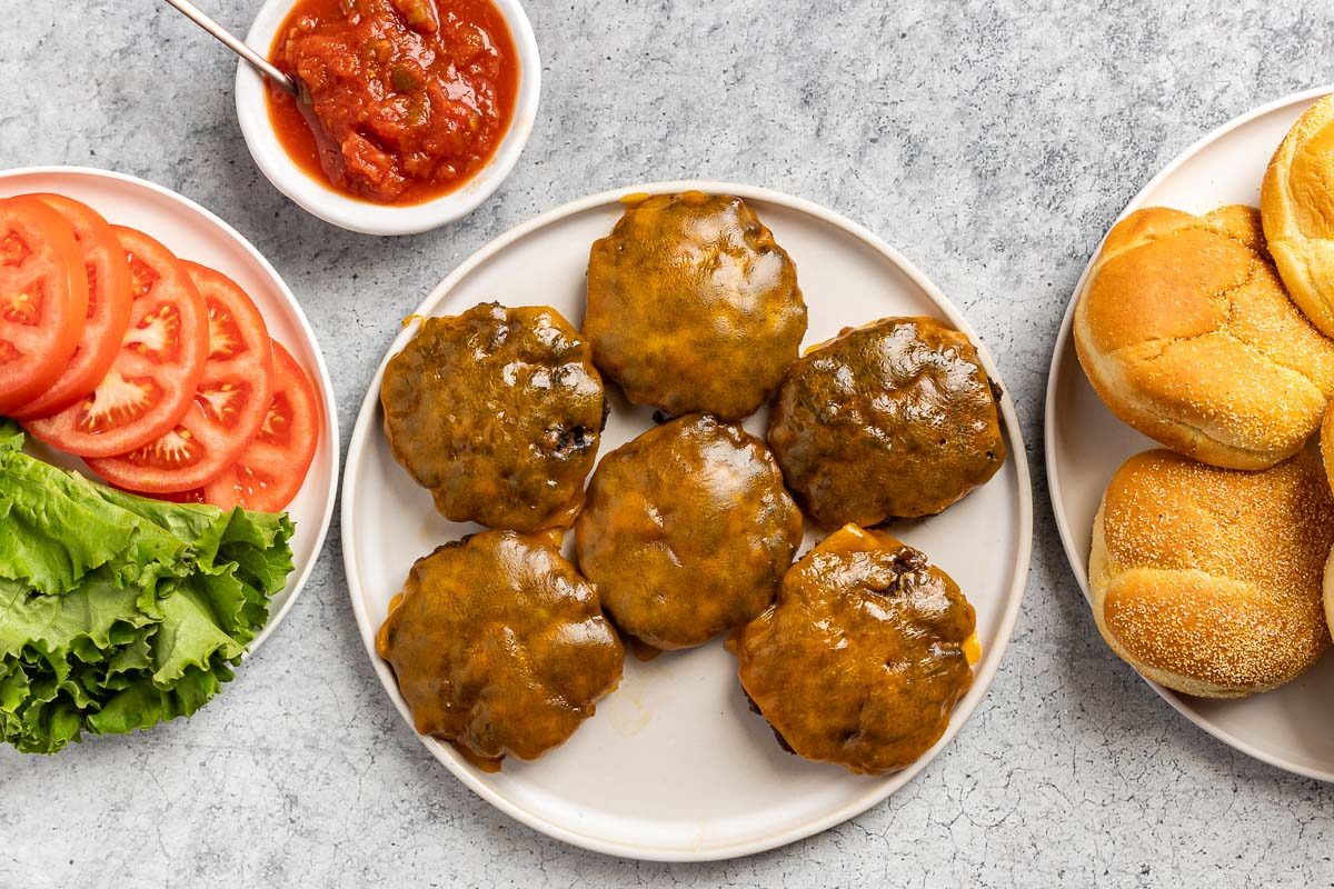 Taco Burgers before assembling