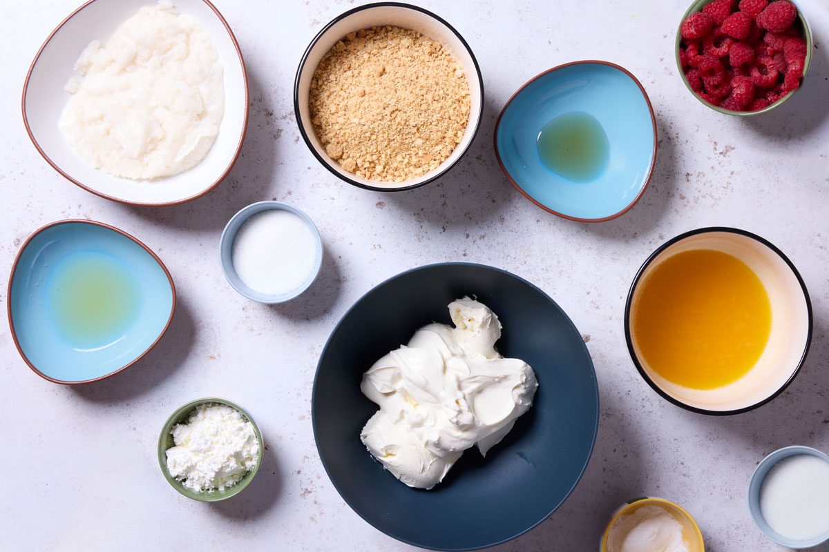 Vegan Cheesecake ingredients