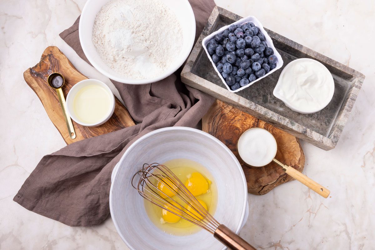 Step 1 of Taste of Home Blueberry Muffins with Sour Cream