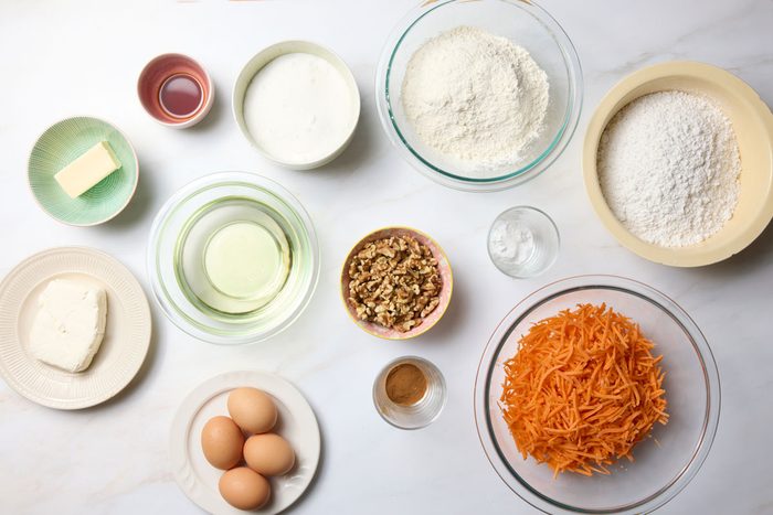 Carrot Bundt Cake ingredients