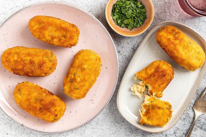 Taste of Home Chicken Croquettes photo of the finished recipe.