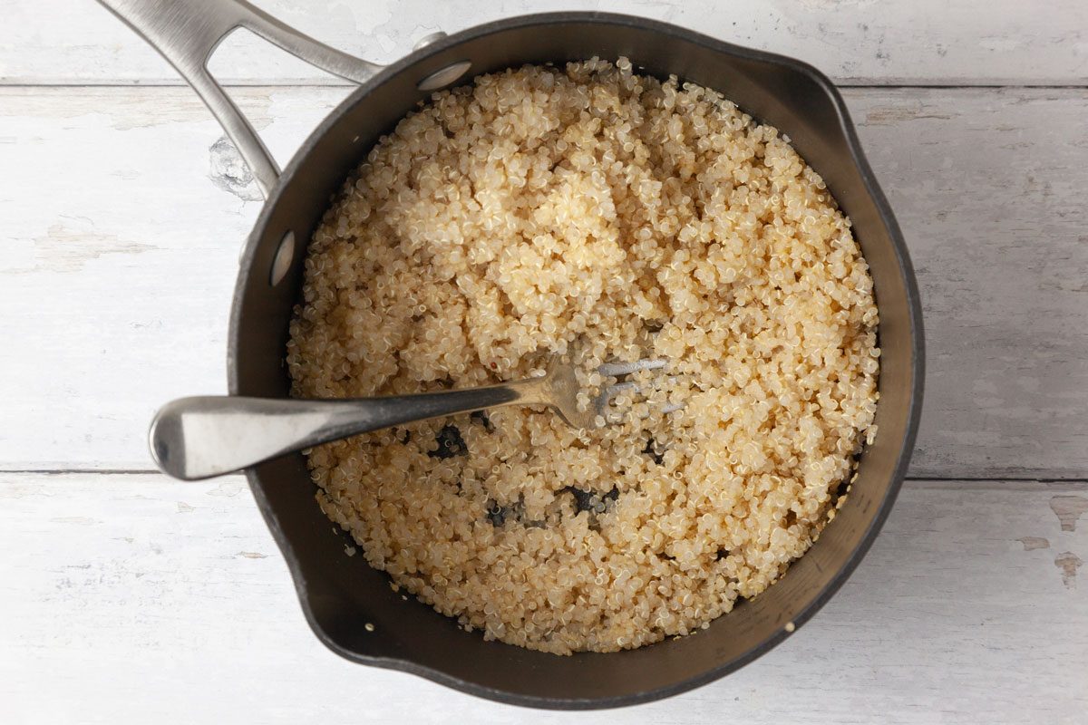 Step 1 of Taste of Home Cumin Quinoa Patties is to cook the quinoa
