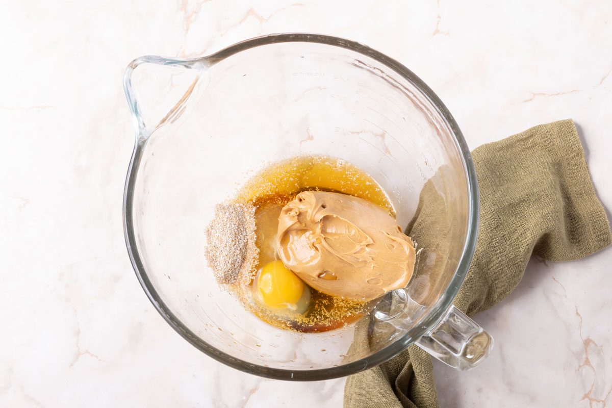 Step 1 of Taste of Home Healthy Peanut Butter Cookies
