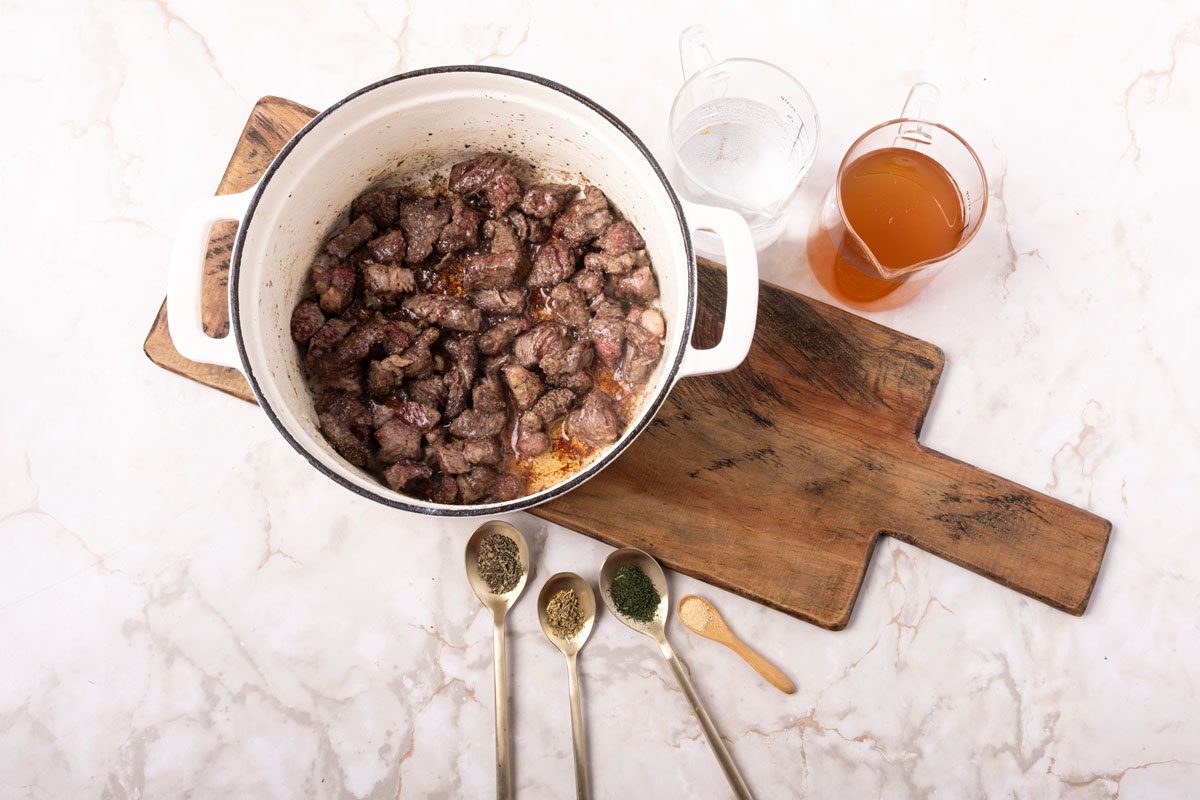 Step 1 of Taste of Home Mulligan Stew