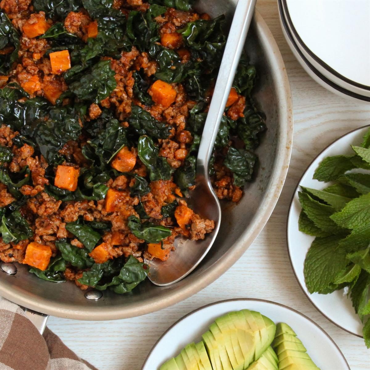 One Dish Ground Turkey Sweet Potato Skillet Exps Tohd24 246076 Nicoleperry 6