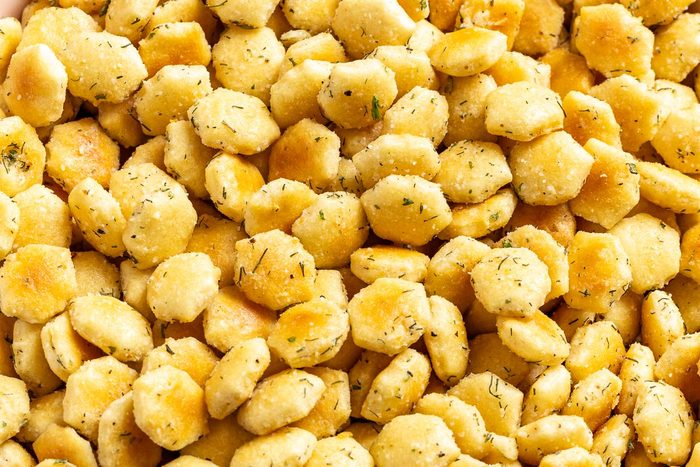 Taste of Home Oyster Cracker Snack photo of the finished recipe served in a bowl.