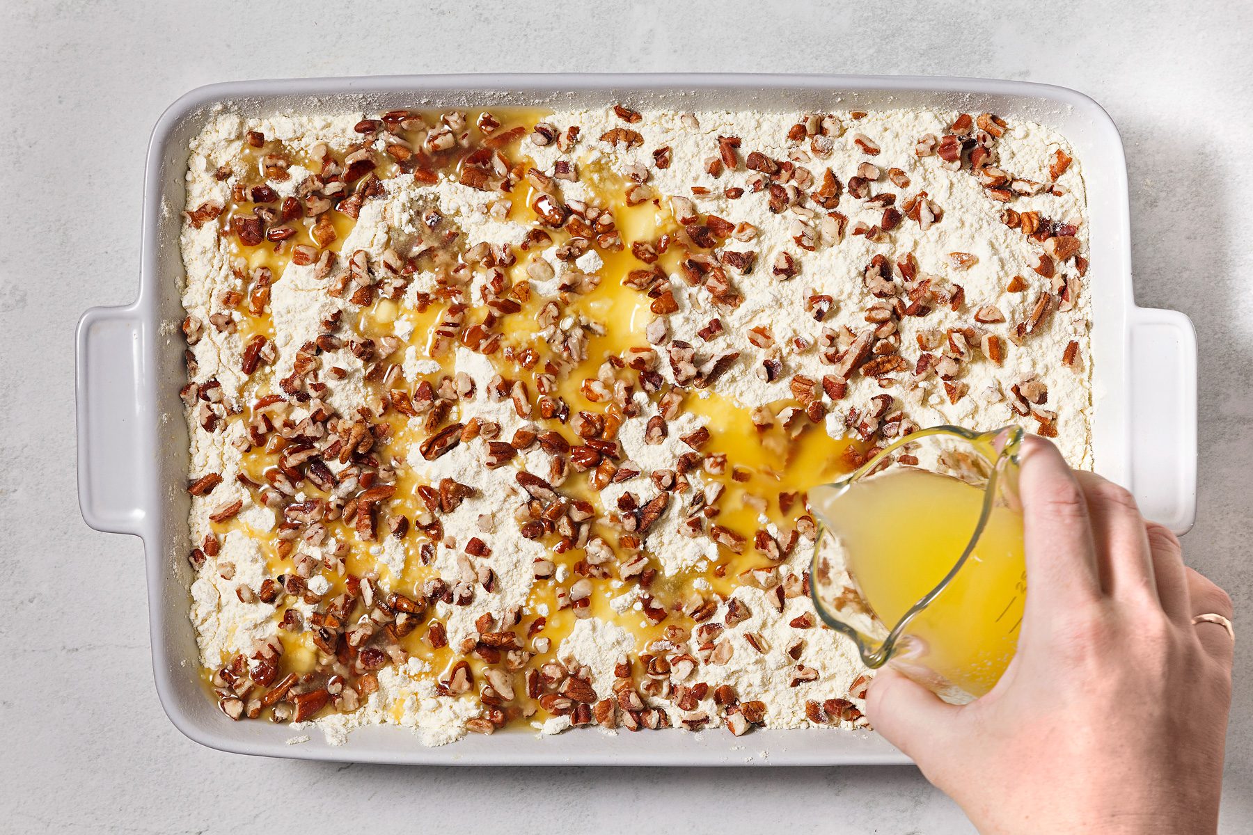 Drizzle with butter.