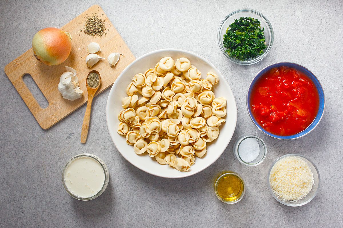 Ingredients for Spinach Tortellini 