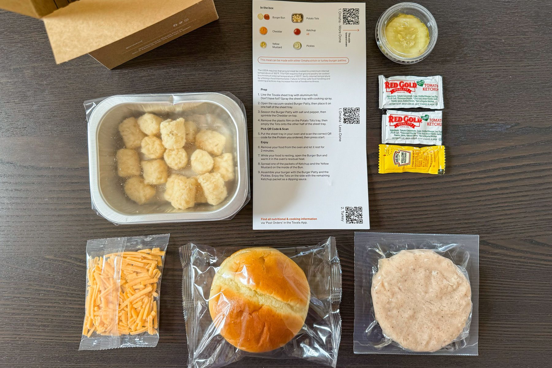 Tovola turkey burger meal ingredients