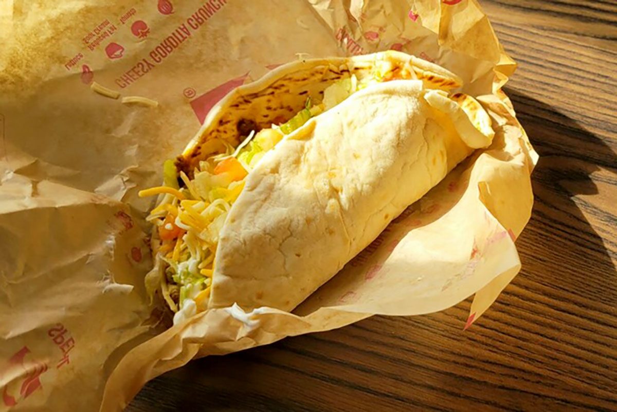 The Taco Bell Decades menu.