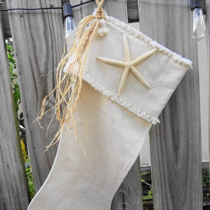 Highland Dunes Christmas Pencil Starfish Stocking