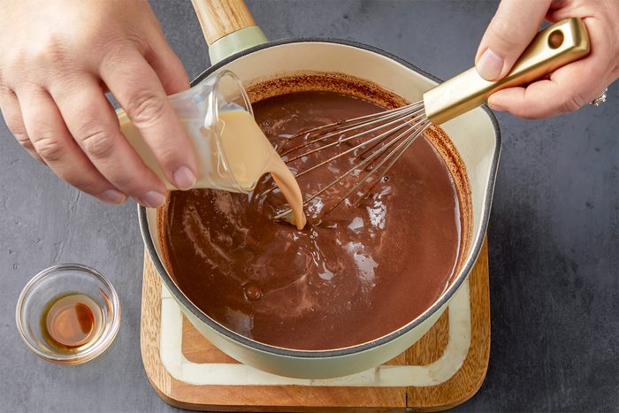 add vanilla and Irish cream liqueur.