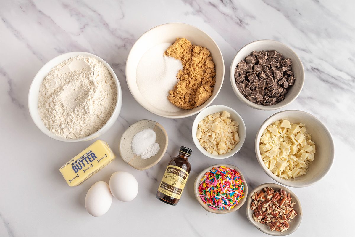 Ingredients for Milk And Cookies Flight