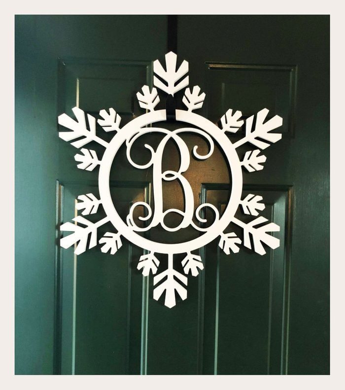 Monogram Snowflake Sign