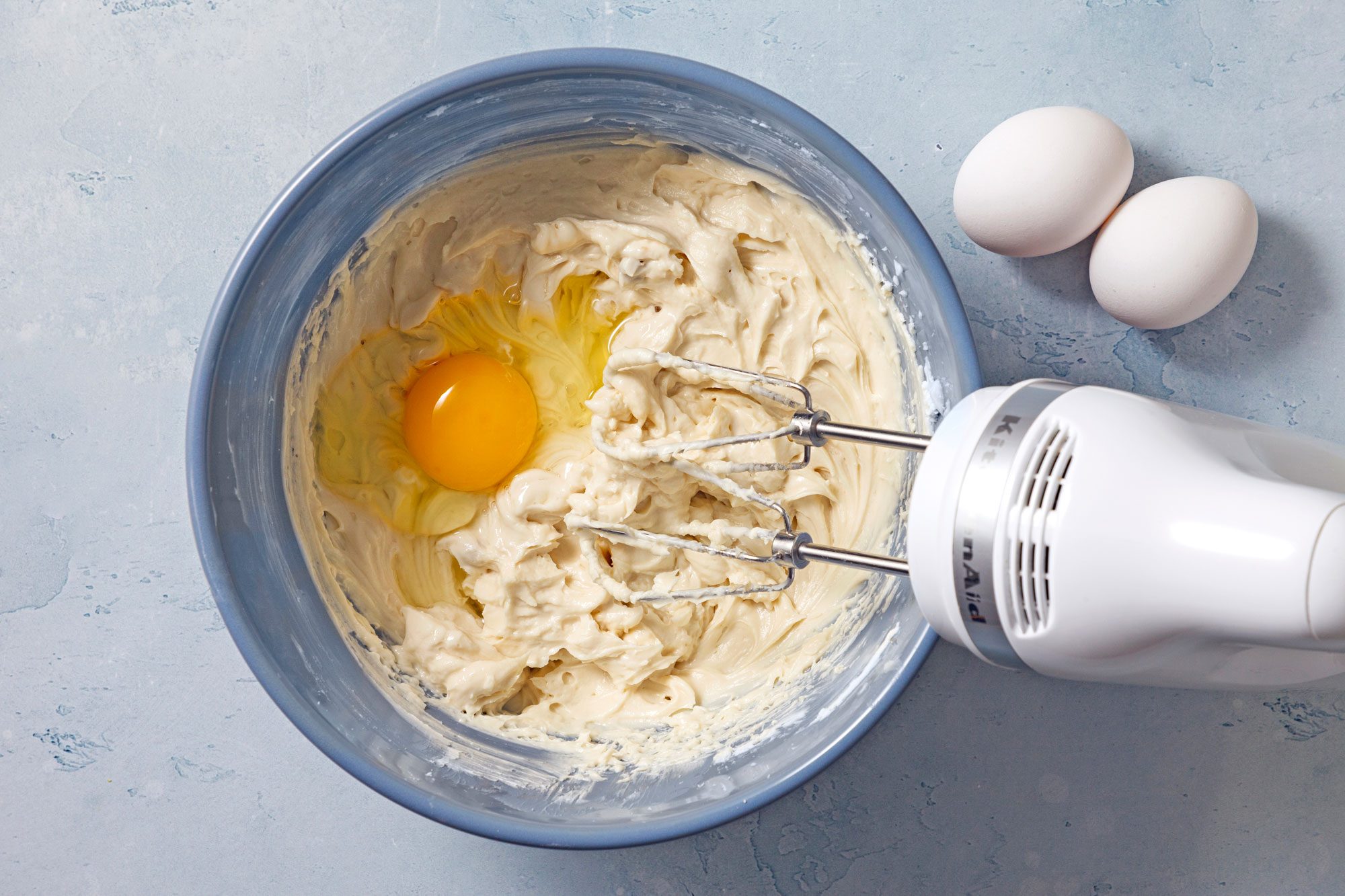 Add eggs in the cream mixture