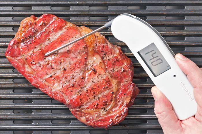 thermometer in steak