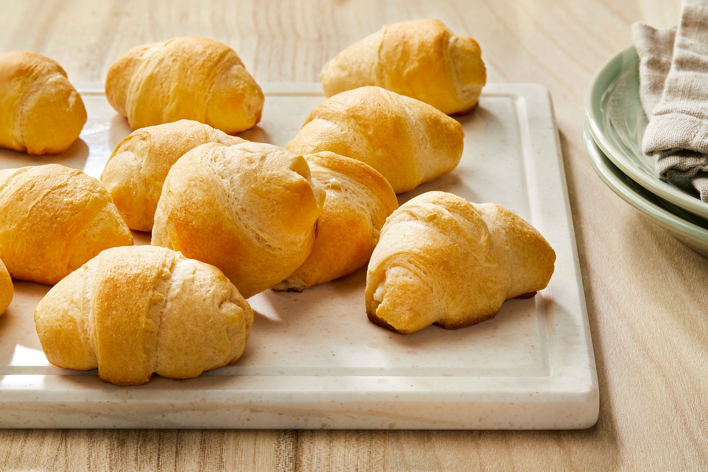 Chicken Puffs placed on a board
