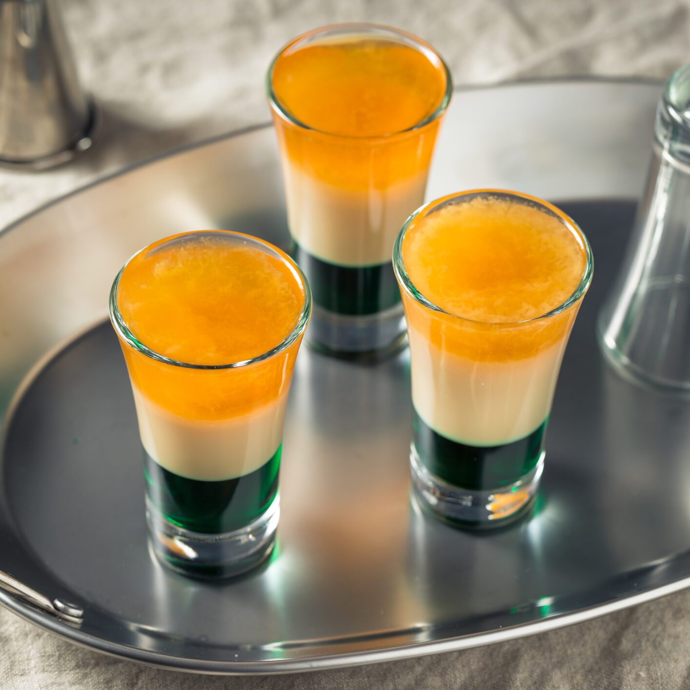 Boozy St Patricks Day Irish Flag Shots