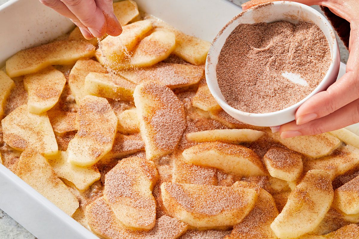 sprinkle with cinnamon sugar