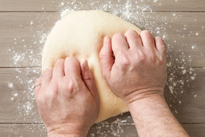 Turn onto a floured surface, knead until smooth and elastic 6-8 minutes