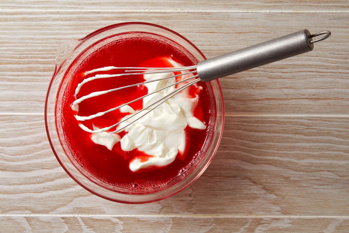 Whisk sour cream and reserved liquid;