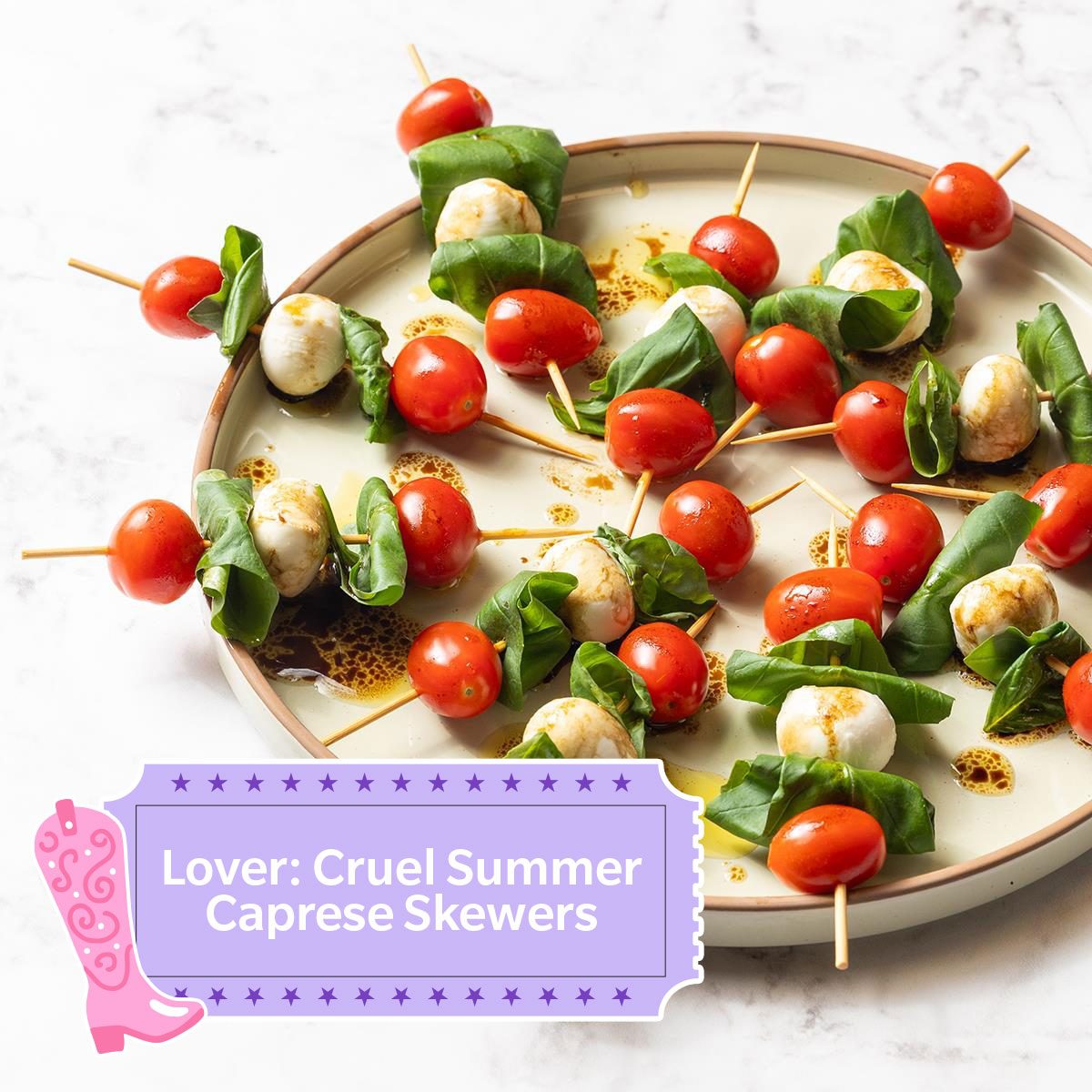11 Ideas For A Super Bowl Party Taylors Version Lover Cruel Summer Caprese Skewers