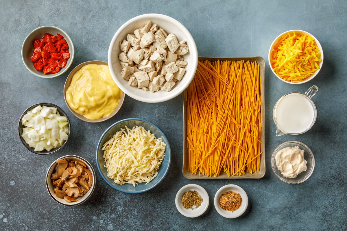 overhead shot of ingredients