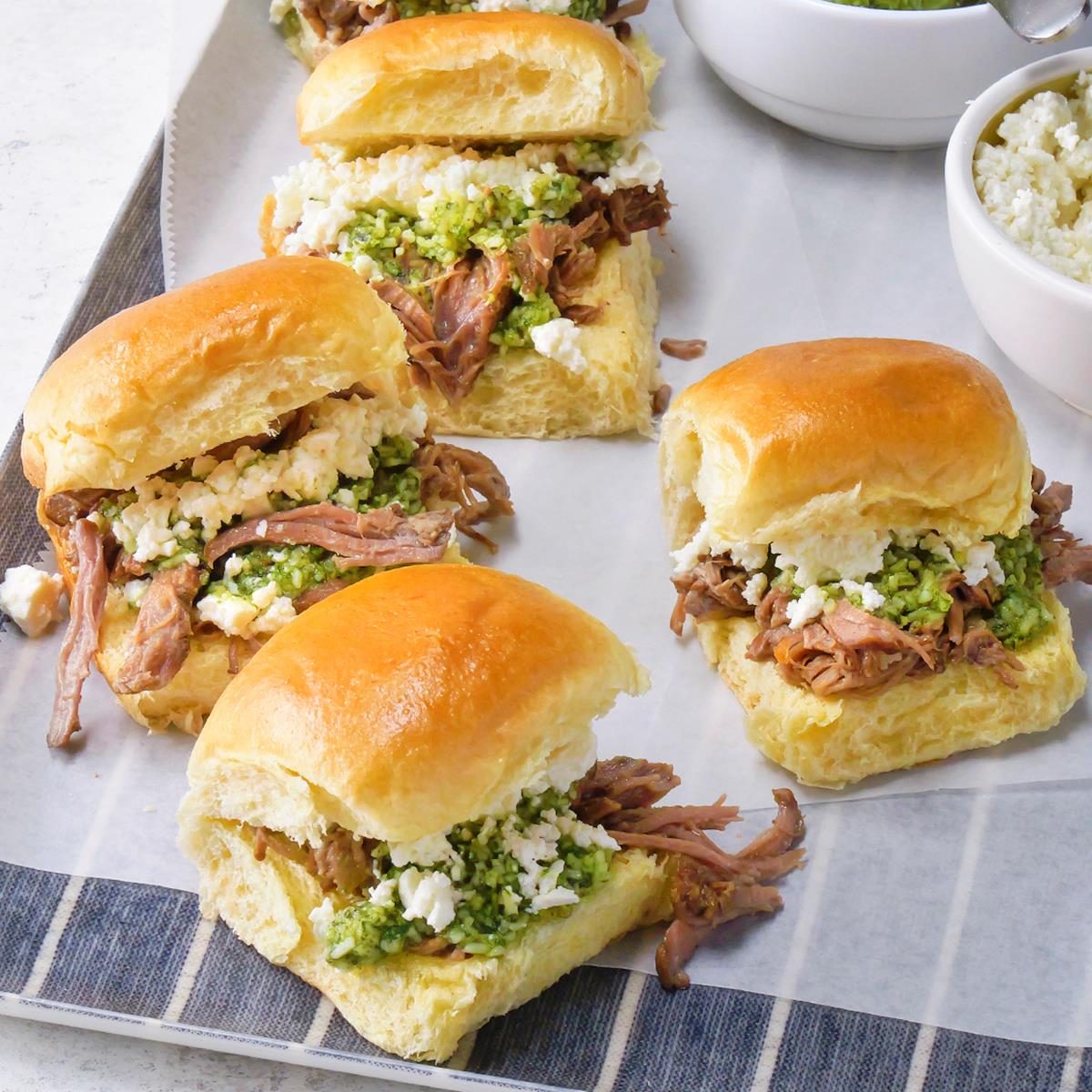 Shredded Lamb Sliders