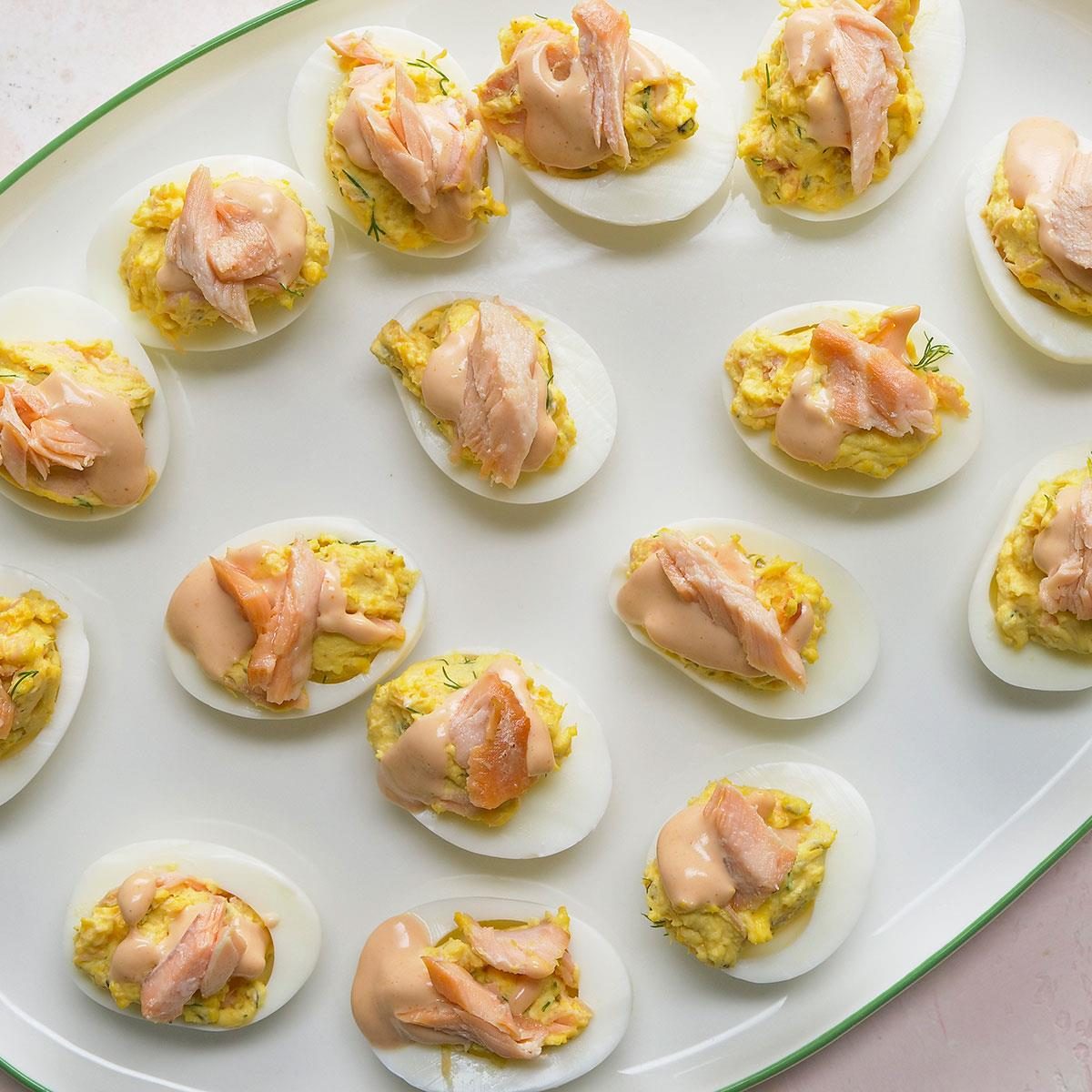 Smoked Salmon Deviled Eggs