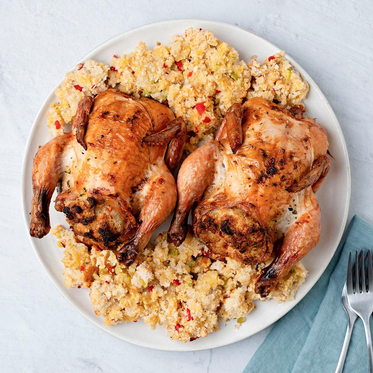Stuffed Cornish Hens