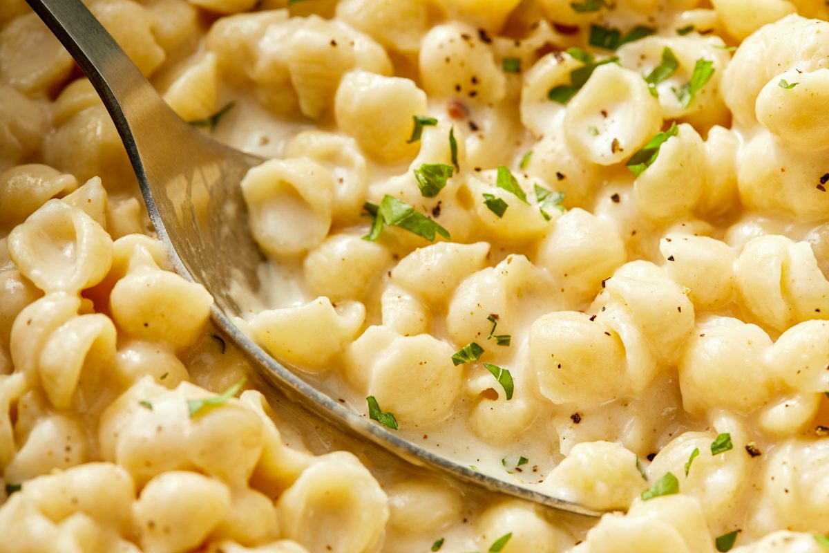 Close up of White Cheddar Mac And Cheese