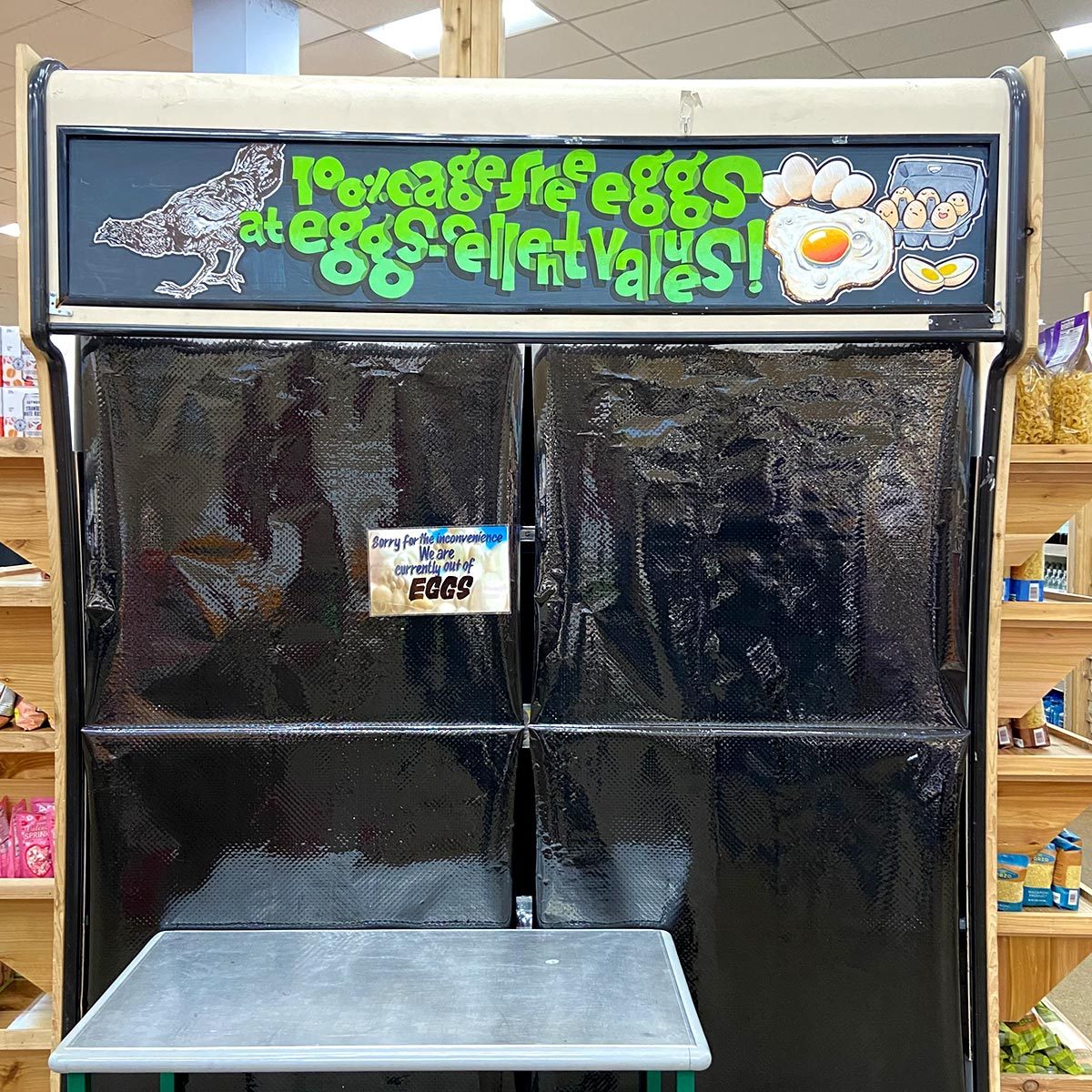 Egg shelves of Trader Joe