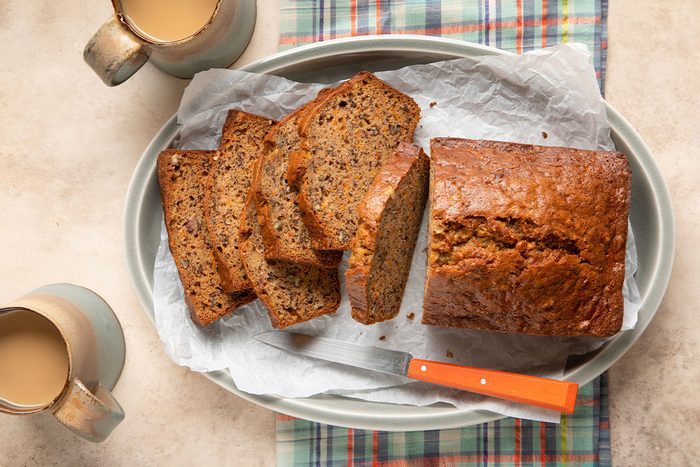 Carrot Banana bread with slices cut ready to serve