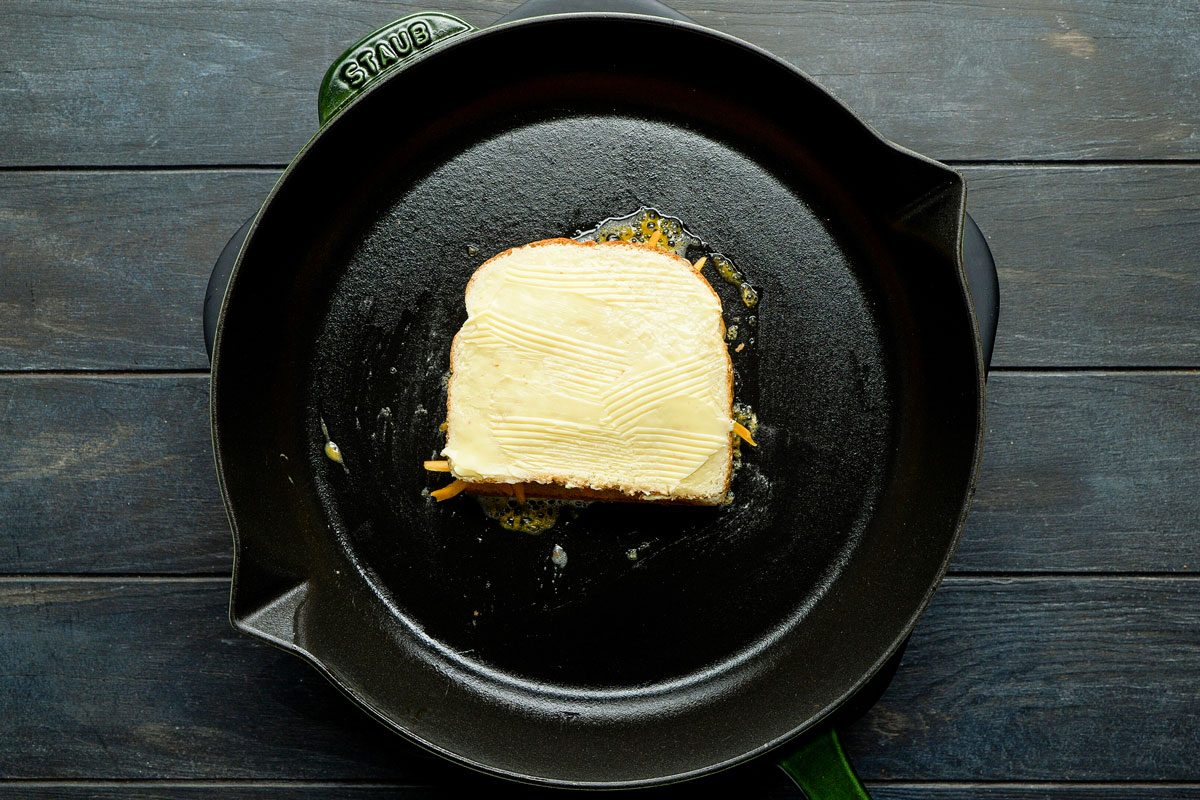 Top with another bread slice