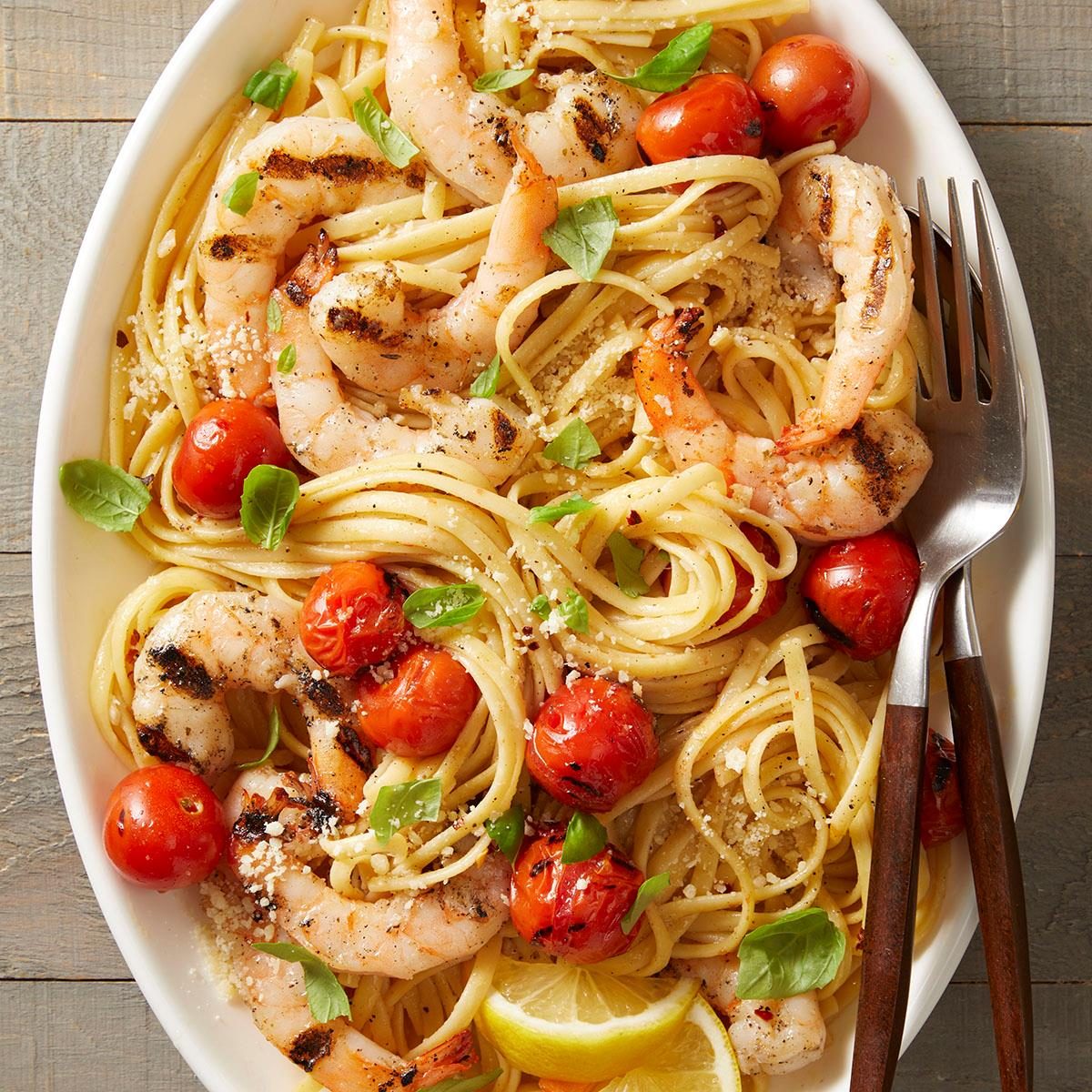 Grilled Shrimp Pasta