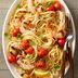 Grilled Shrimp & Tomatoes with Linguine