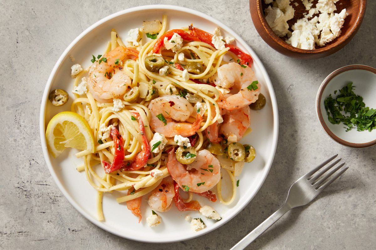 Mediterranean Shrimp Pasta