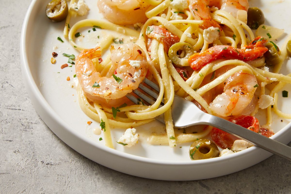 Mediterranean Shrimp Pasta