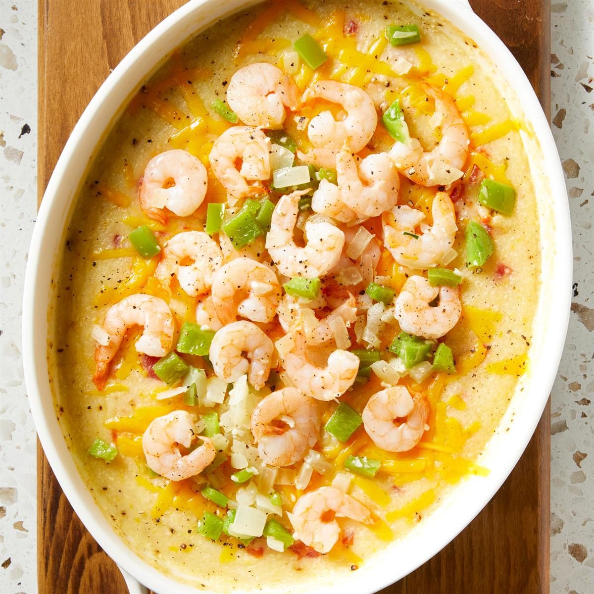 Shrimp and Grits Bake