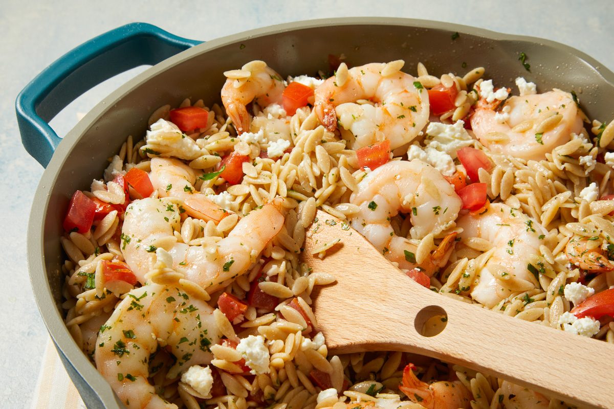 Shrimp With Orzo And Feta 
