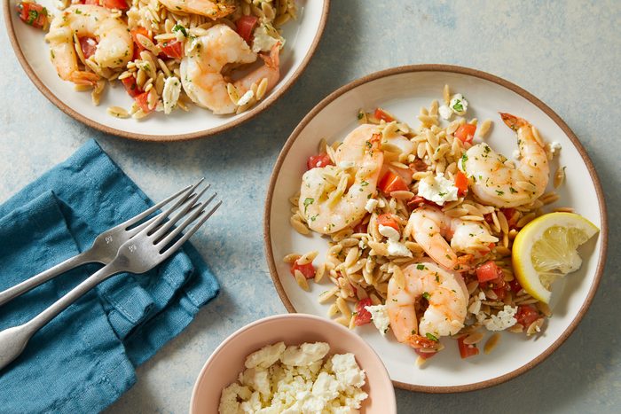 Shrimp With Orzo And Feta
